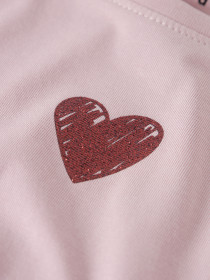 NAME IT Bluse Vix Burnished Lilac Glitter Heart